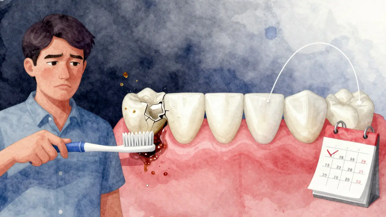 Dvě cesty bílé plomby: jedna poškozená kvůli špatné hygieně, druhá chráněná pravidelnou péčí.